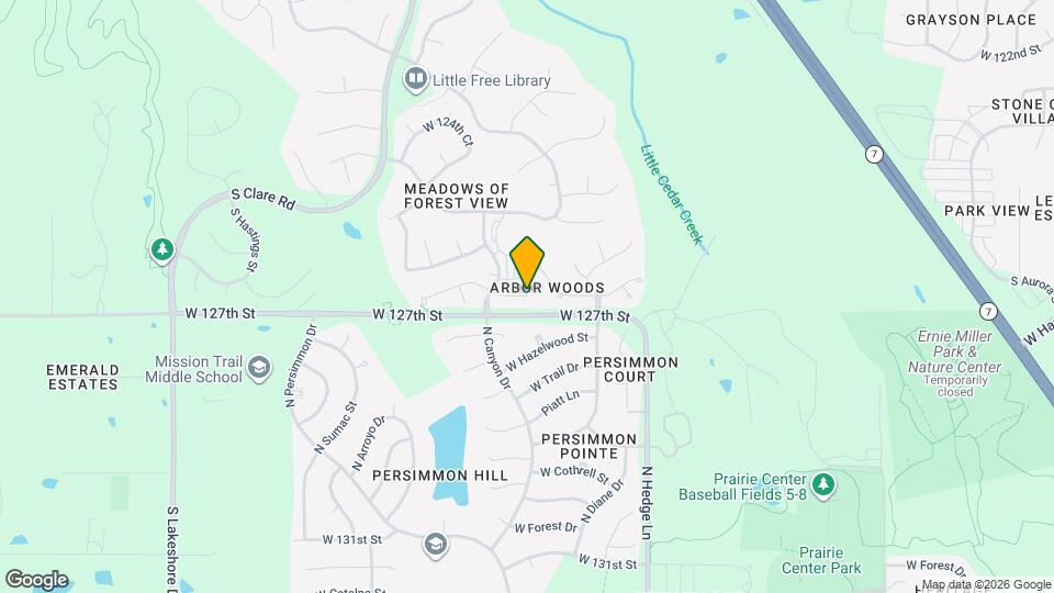 21706 W 126th Terrace Map and Location Details