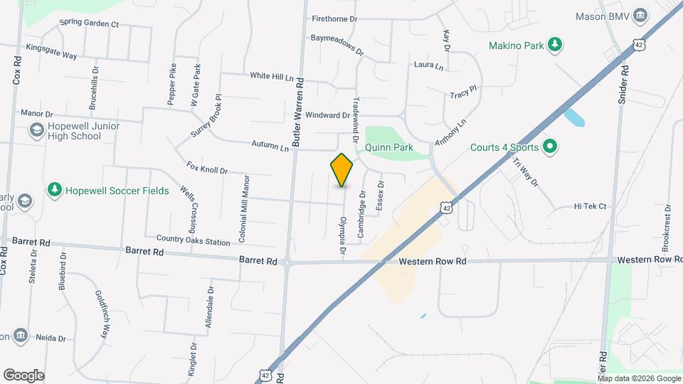981 Olympia Dr Map and Location Details