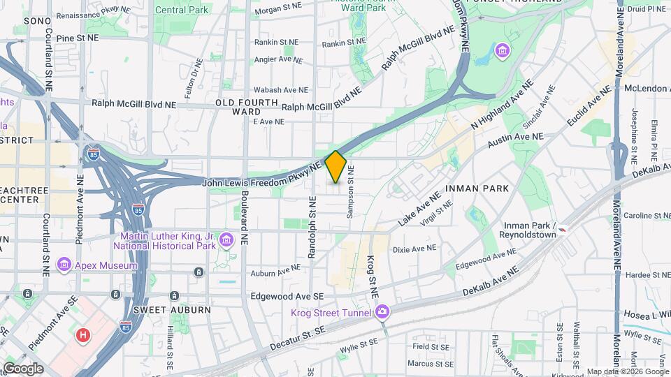 632 John Wesley Dobbs Ave NE Map and Location Details