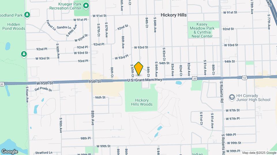 8510 W 95th St Map and Location Details
