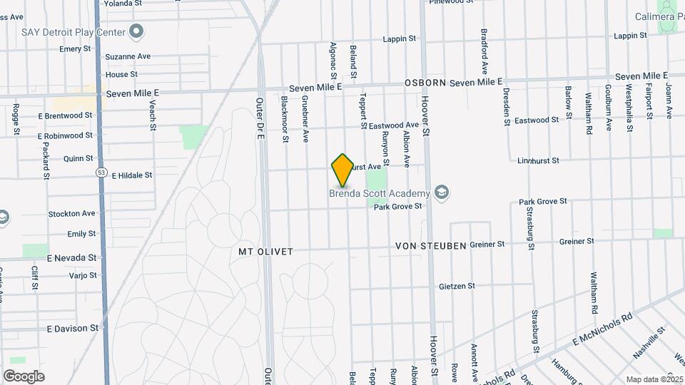 18447 Beland St Map and Location Details