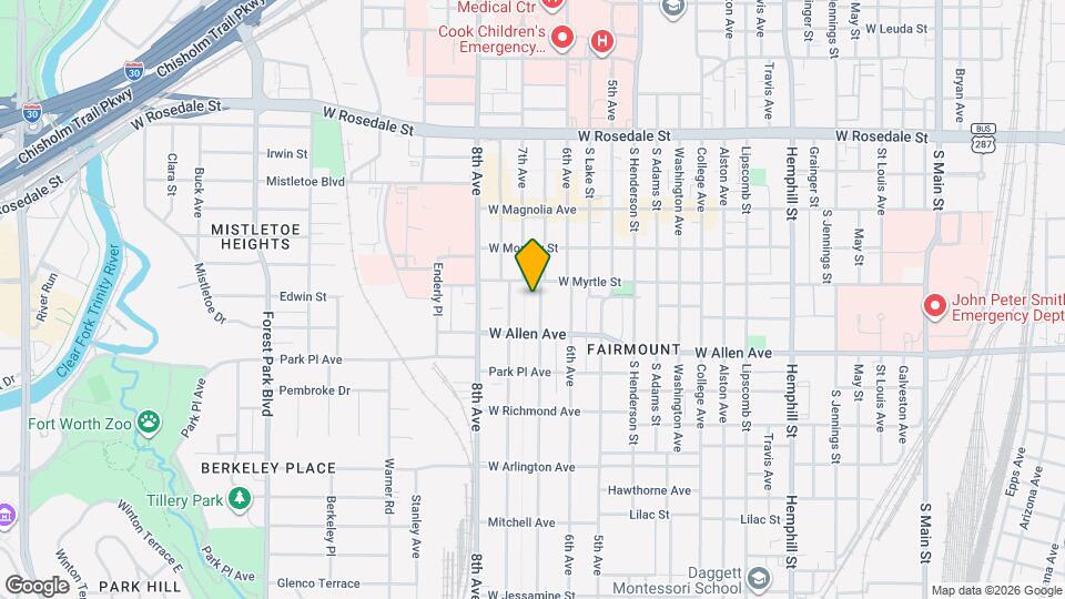 1600 Fairmount Ave Map and Location Details