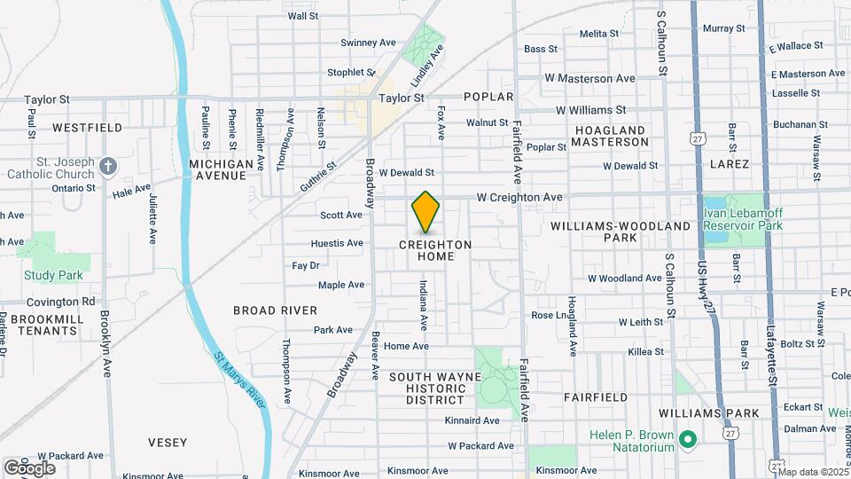 824 Huestis Ave Map and Location Details
