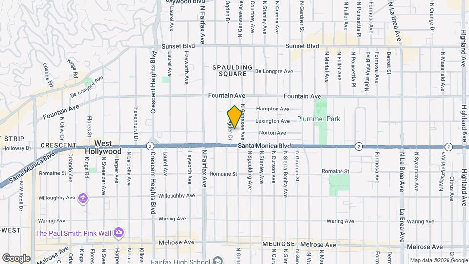 1134 N Ogden Dr Map and Location Details