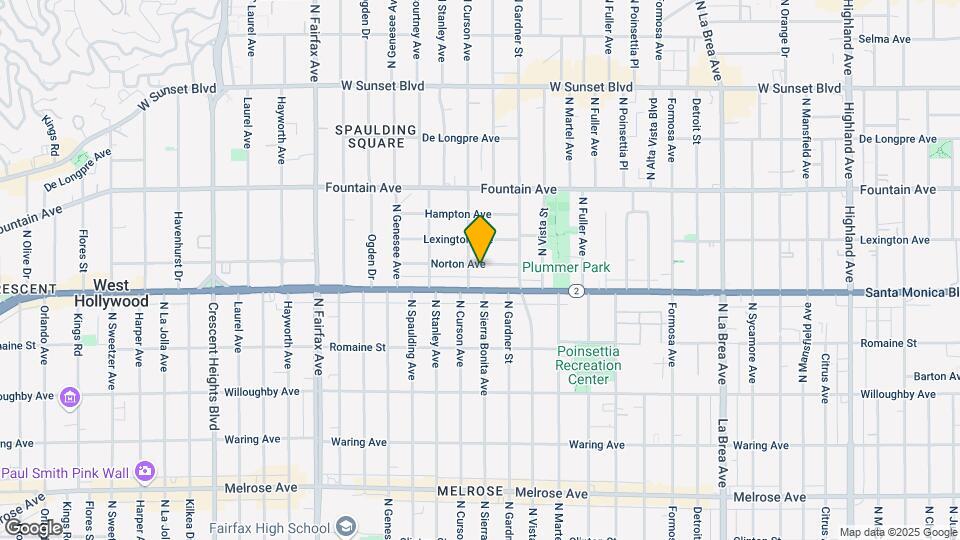 7546 Norton Ave Map and Location Details