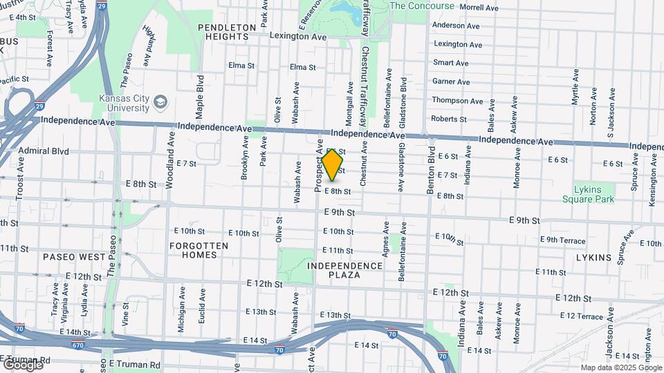 2614 East 8th Street Mapa y Detalles de la Ubicación
