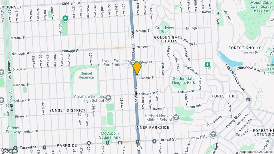 1450 Pacheco St Map and Location Details