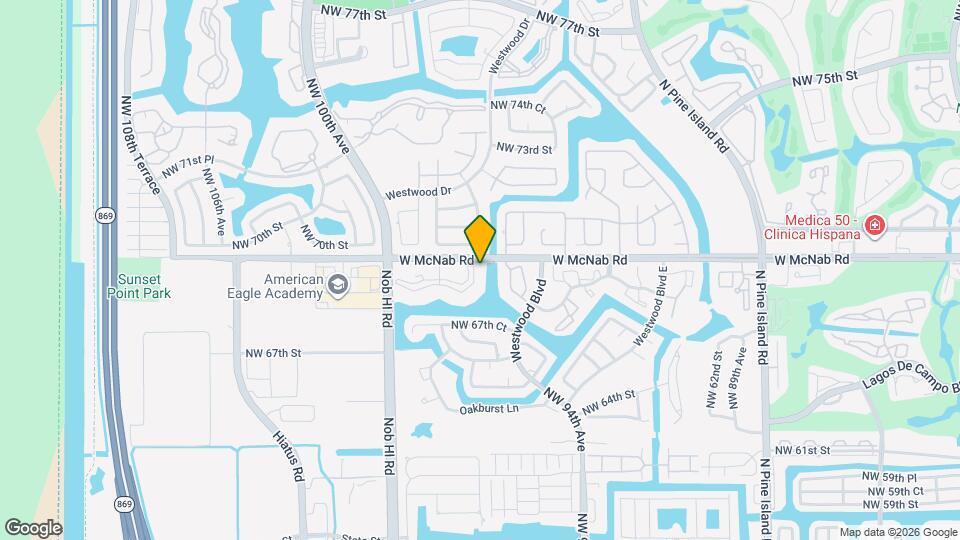 9608 W McNab Rd Map and Location Details