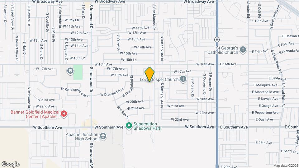 865 W Mesquite Ave Mapa y Detalles de la Ubicación