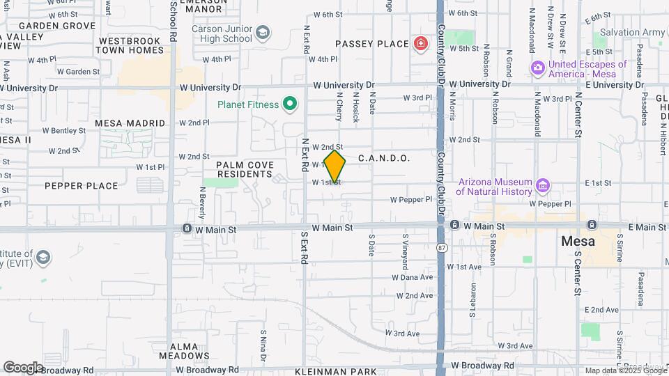 709 W 1st St Map and Location Details