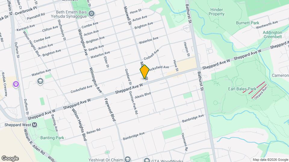 726 Sheppard Ave W Map and Location Details