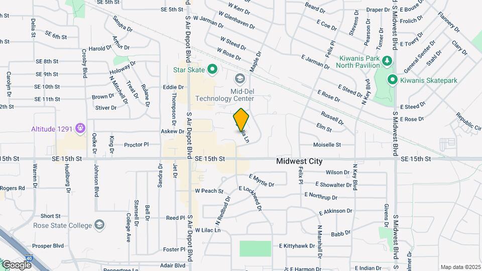 1407 Magnolia Ln Map and Location Details