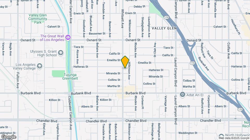 5744 Whitsett Ave Map and Location Details