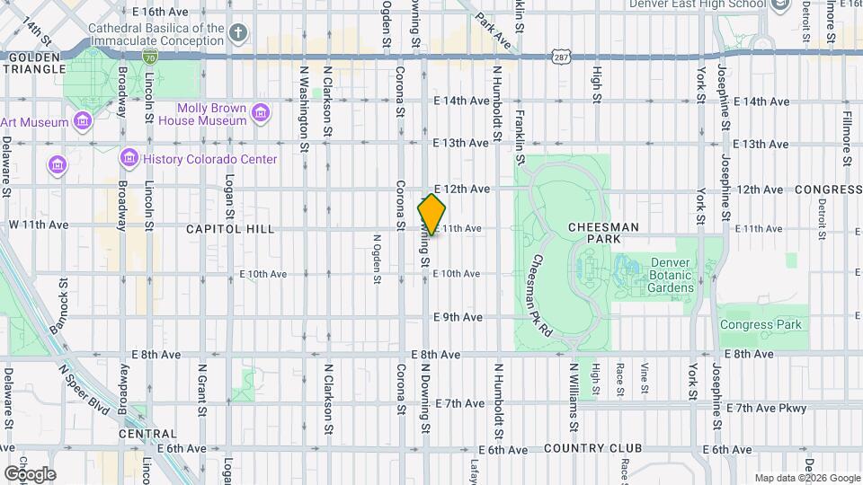 1060 N Downing St Map and Location Details
