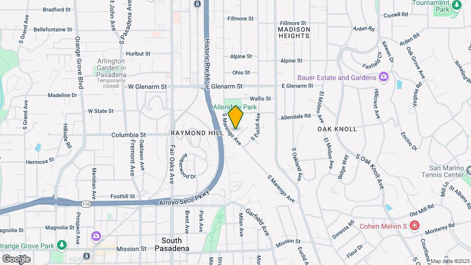 1250 S Marengo Ave Mapa y Detalles de la Ubicación