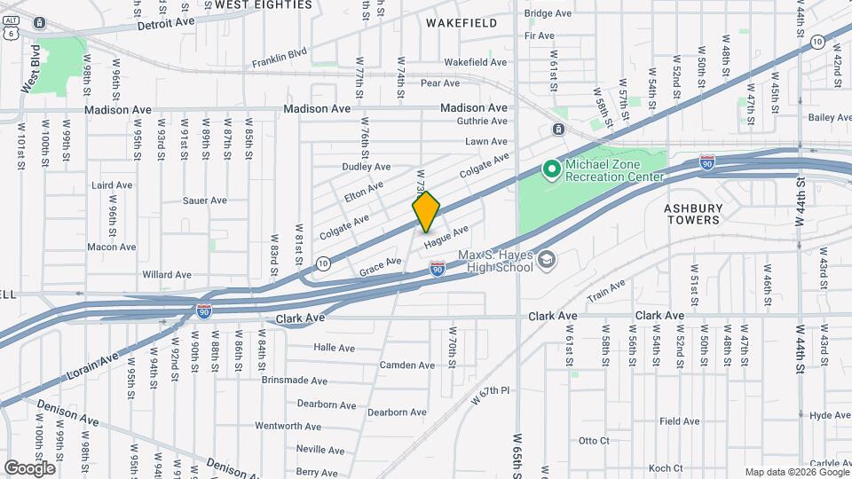 7108 Hague Ave Map and Location Details