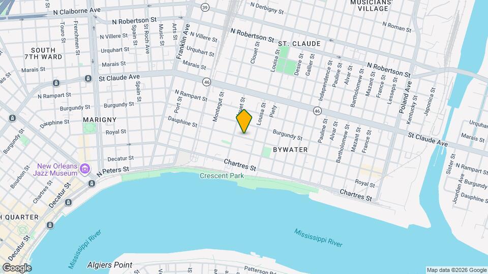 3133 Dauphine St Map and Location Details