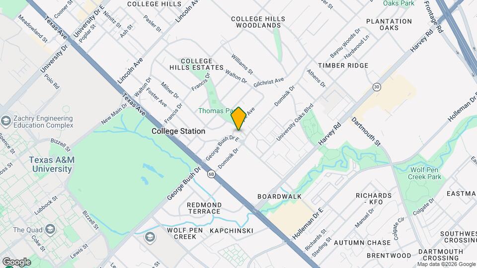 355 George Bush Dr E Map and Location Details