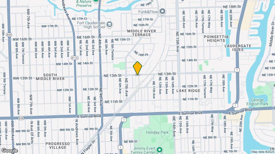 850 NE 13th St Map and Location Details