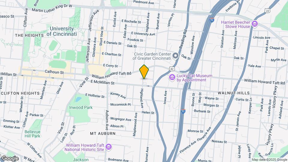 2516 Highland Ave Map and Location Details