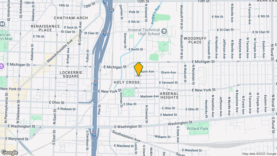 1216 E Vermont St Map and Location Details