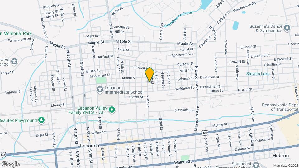 334 Lehman St Map and Location Details