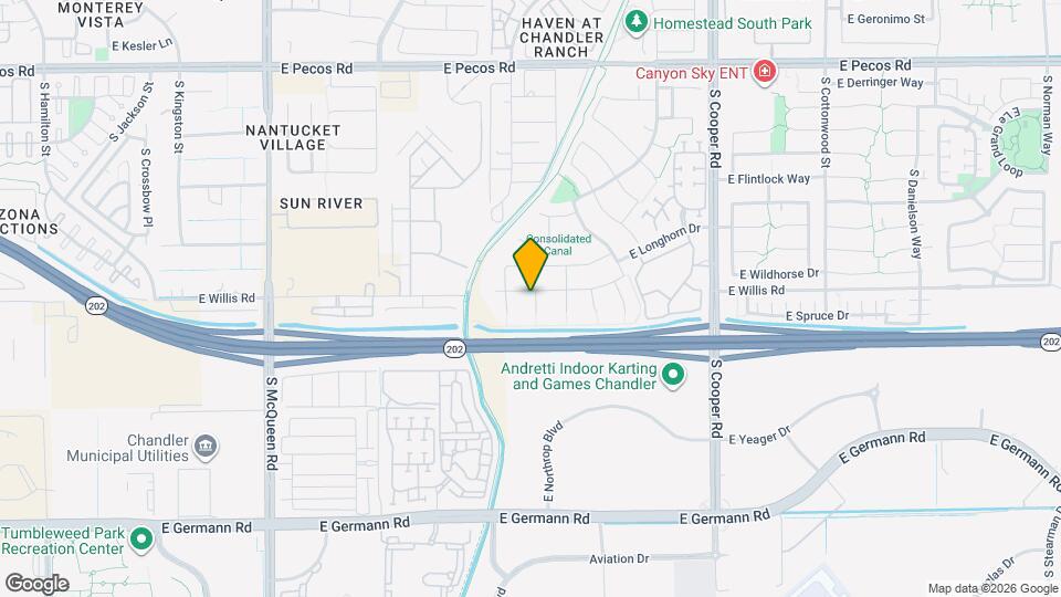 1623 E Wildhorse Pl Map and Location Details