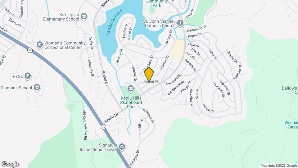 1345 Akaiki St, Unit 1345 Akaiki Map and Location Details