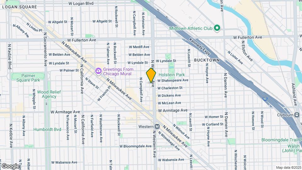 2110 N Western Ave Map and Location Details