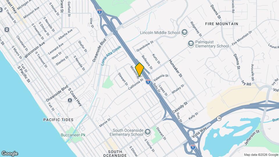 1478 Moreno St Map and Location Details