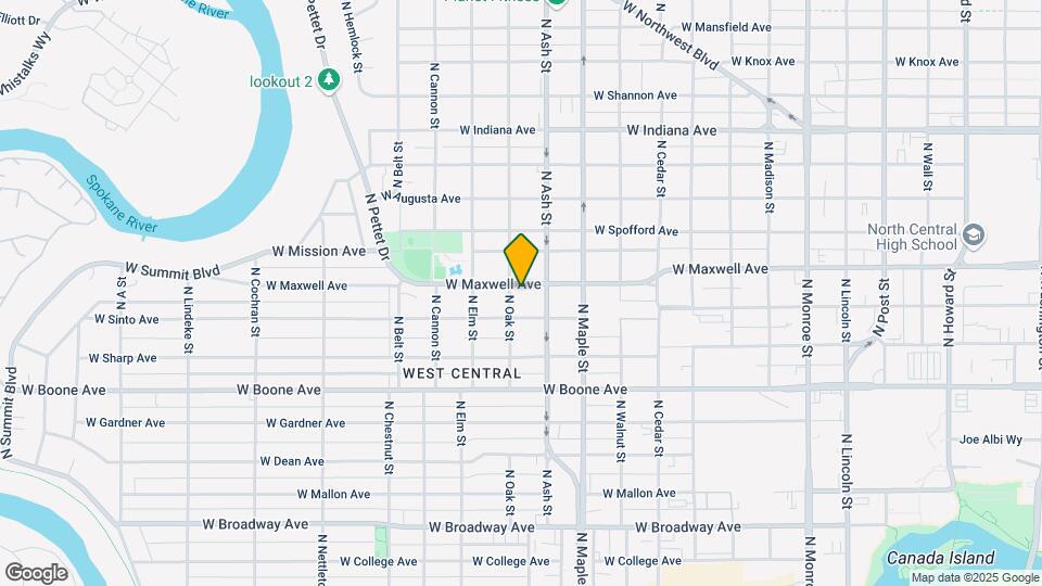 1723 W Maxwell Ave Map and Location Details