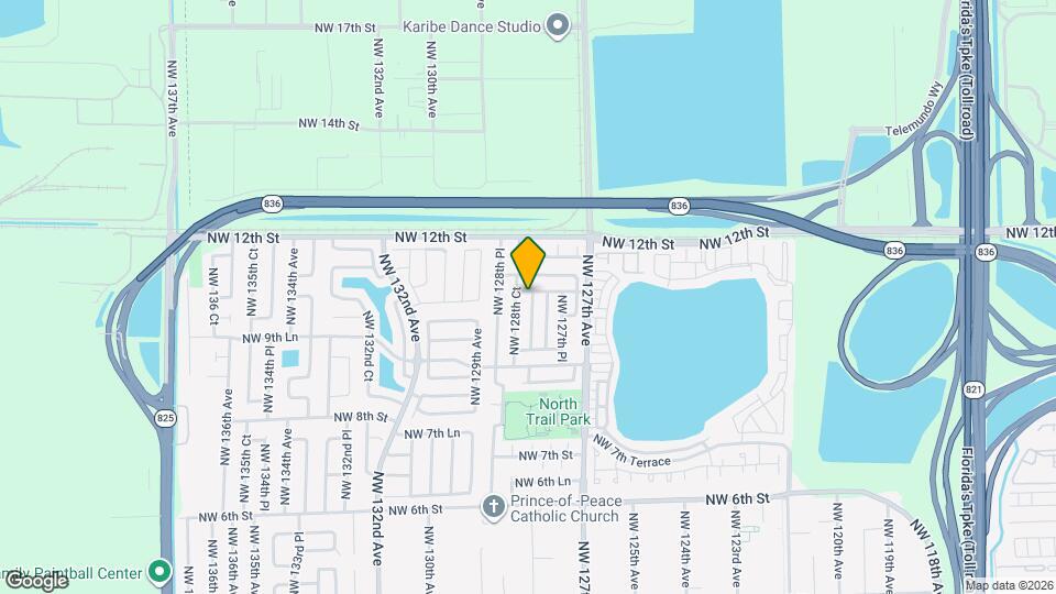 1086 NW 128th Ave Map and Location Details