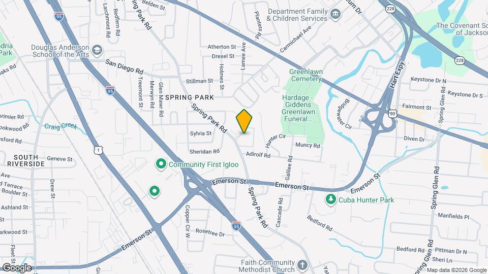 2943 Spring Park Rd Map and Location Details