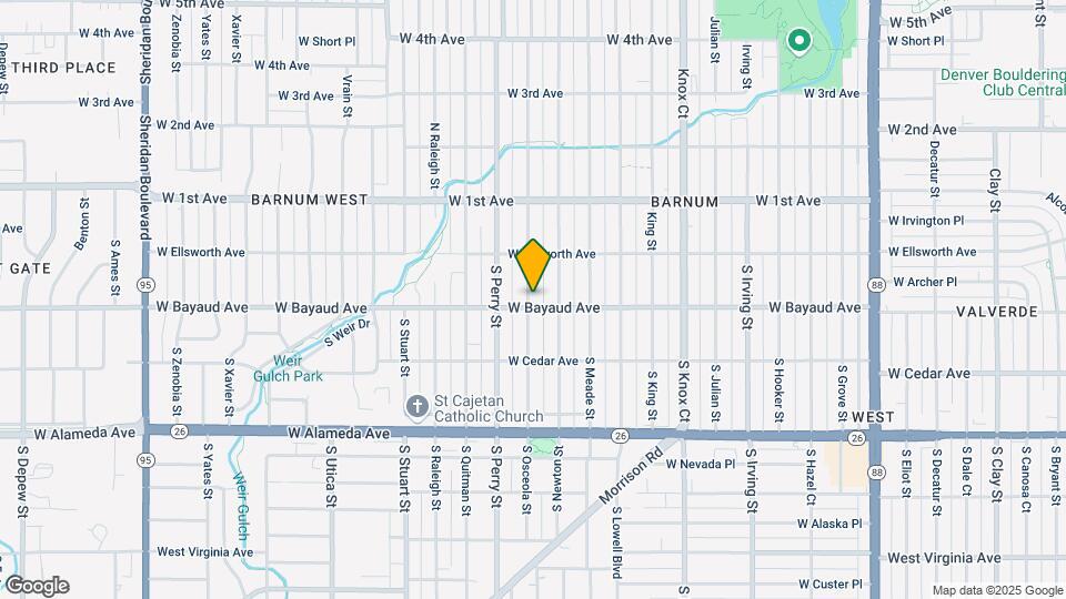 72 S Osceola St, Unit B Map and Location Details