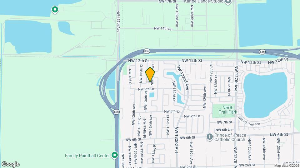 980 NW 134th Ave Map and Location Details