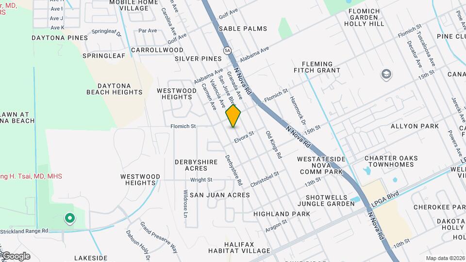 1584 Valencia Ave Map and Location Details