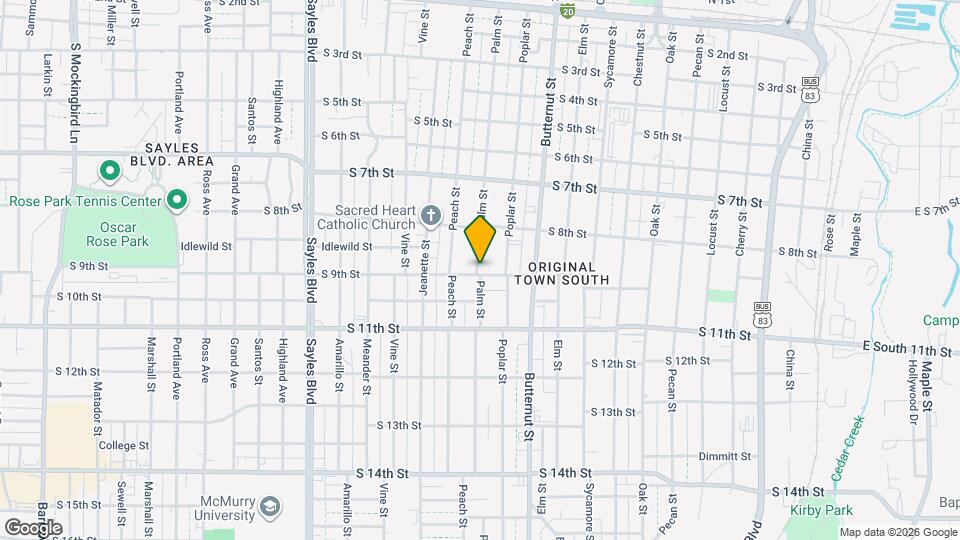 893 Palm St Map and Location Details