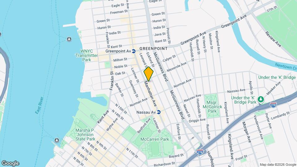 754 Manhattan Ave Map and Location Details