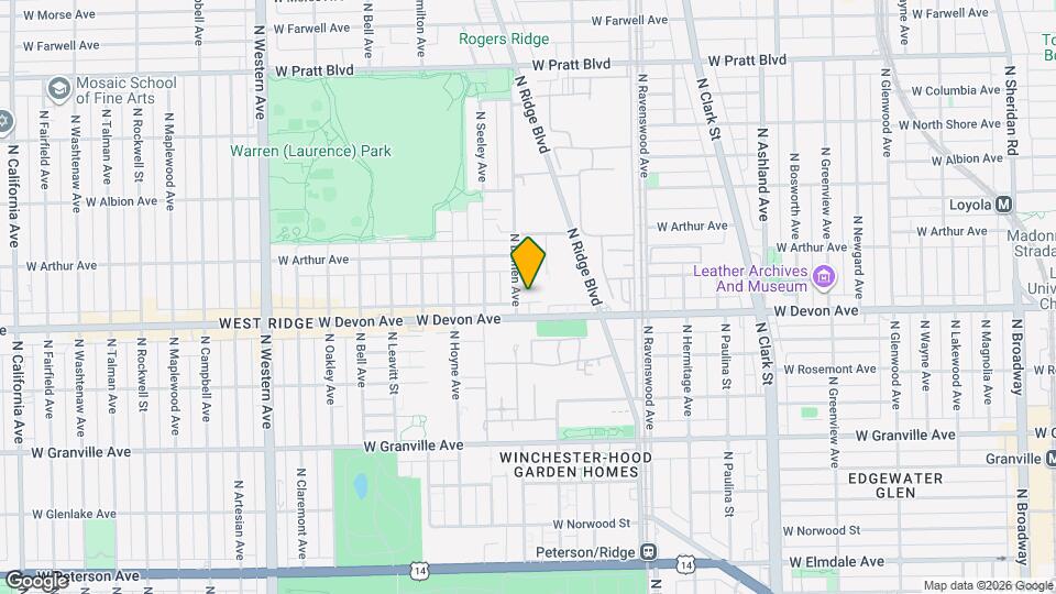 6417 N Damen Ave Map and Location Details