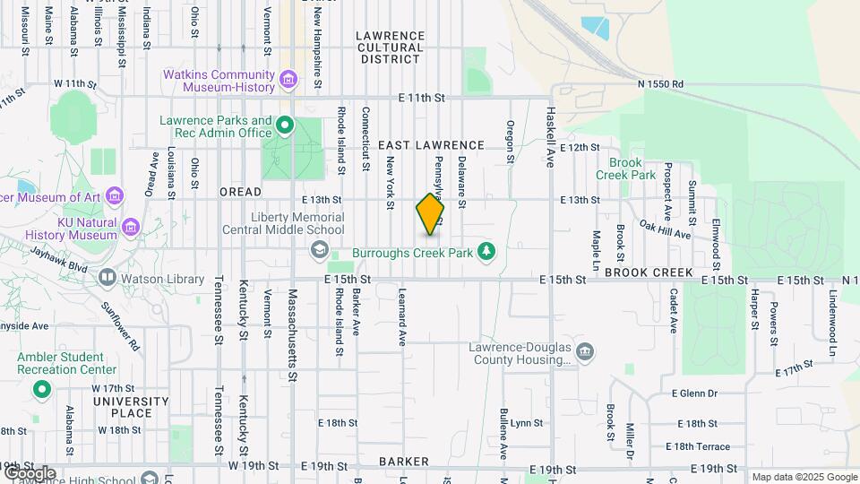 1341 Pennsylvania St Map and Location Details