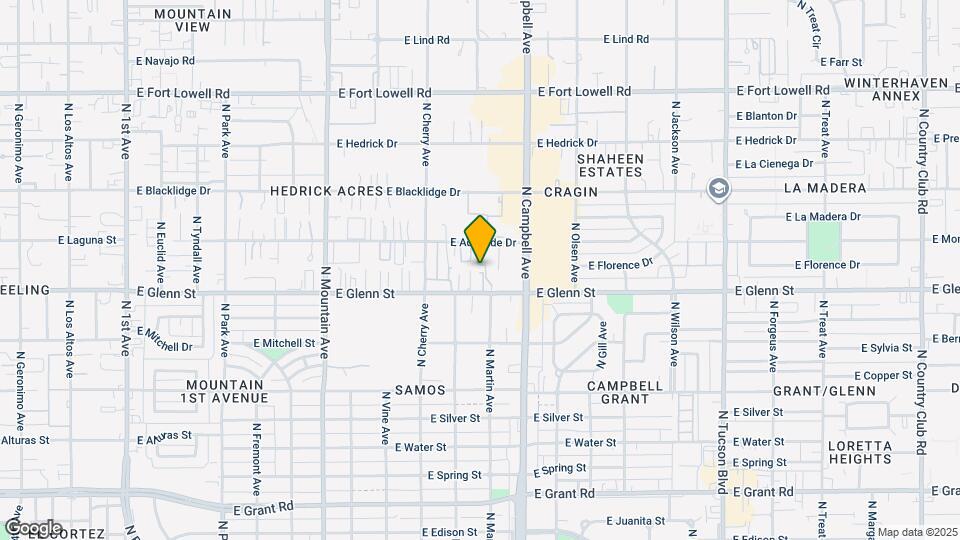 1723 E Glenn St Map and Location Details