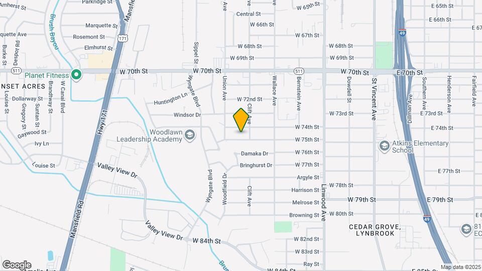 713 W 75th St Map and Location Details