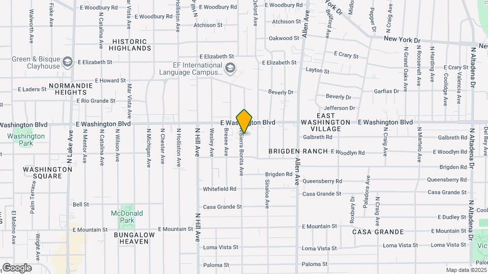 1284 N Sierra Bonita Ave Map and Location Details