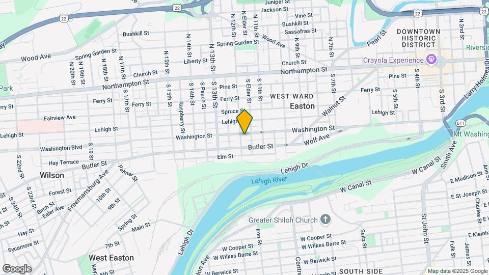 1154 Washington St Map and Location Details