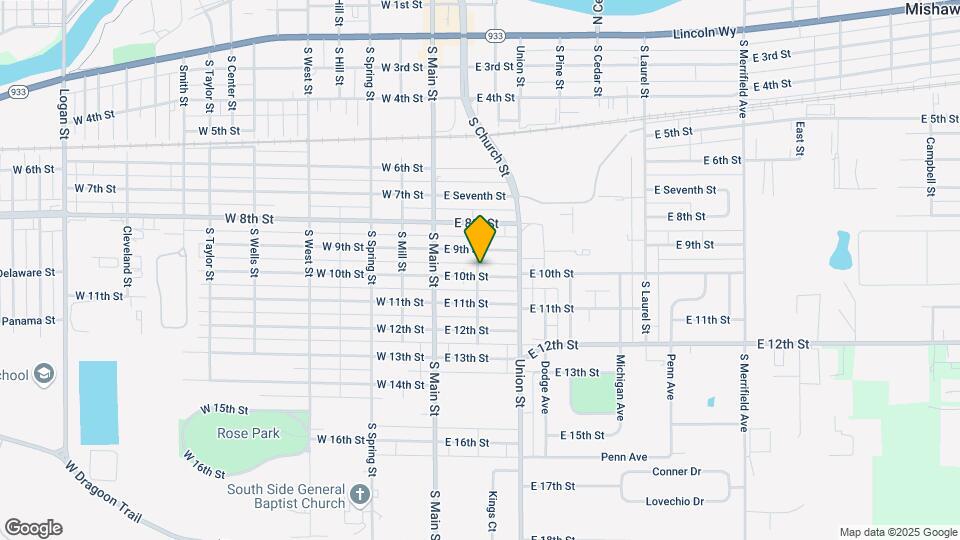 222 E 10th St Mapa y Detalles de la Ubicación