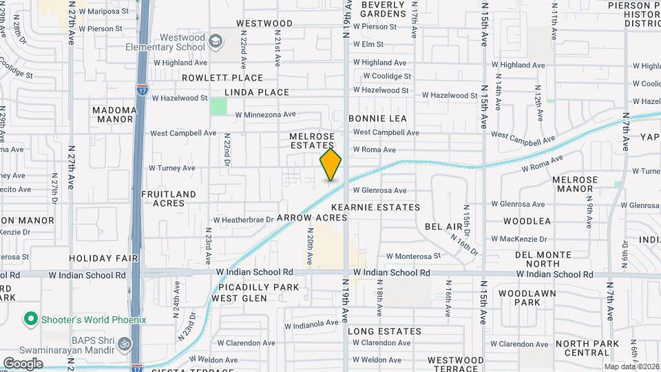 4317 N 19th Dr Map and Location Details