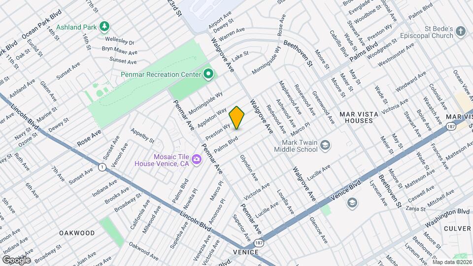 1315 Palms Blvd Mapa y Detalles de la Ubicación