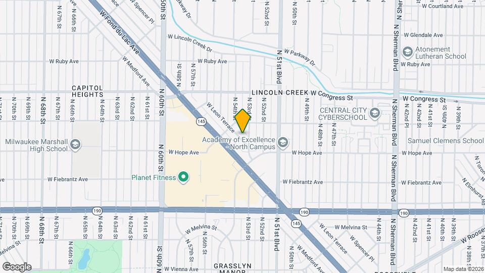 5344 W Leon Terrace Mapa y Detalles de la Ubicación