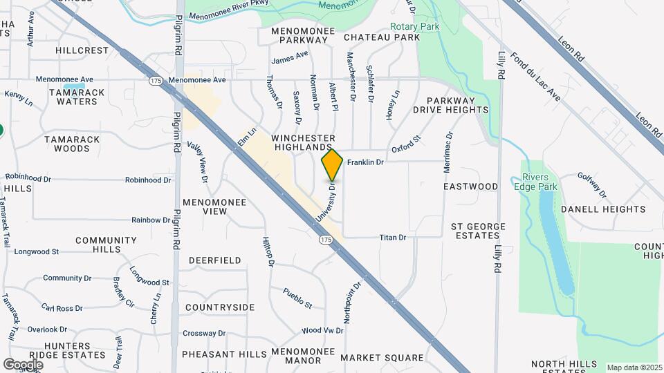 N8117 University Dr Map and Location Details