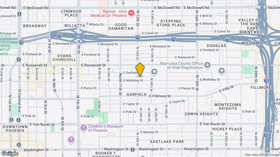 1206 E McKinley St Map and Location Details